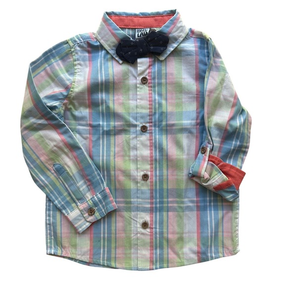 Little Lad Boys Pastel Plaid 3-Piece Outfit Set - NWT Sz 4T - Picture 5 of 5